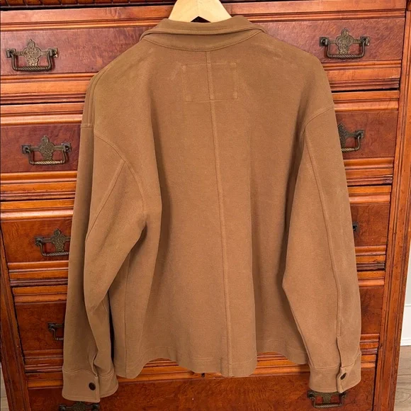 Banana Republic Full Zip Ponte Knit Chore Jacket Size L Hazel Gaze - Picture 6 of 11